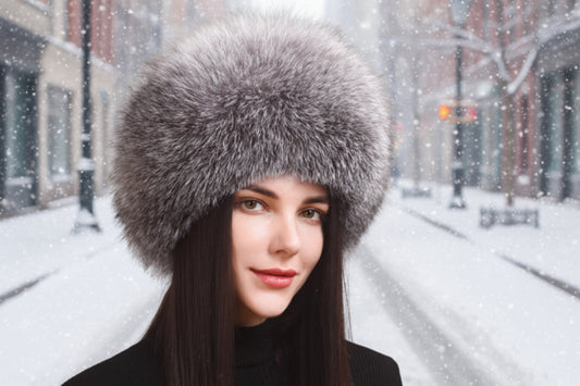 🧢 Women’s Winter Genuine Leather Ethnic Style Ear Protection Hat FitiqueFit