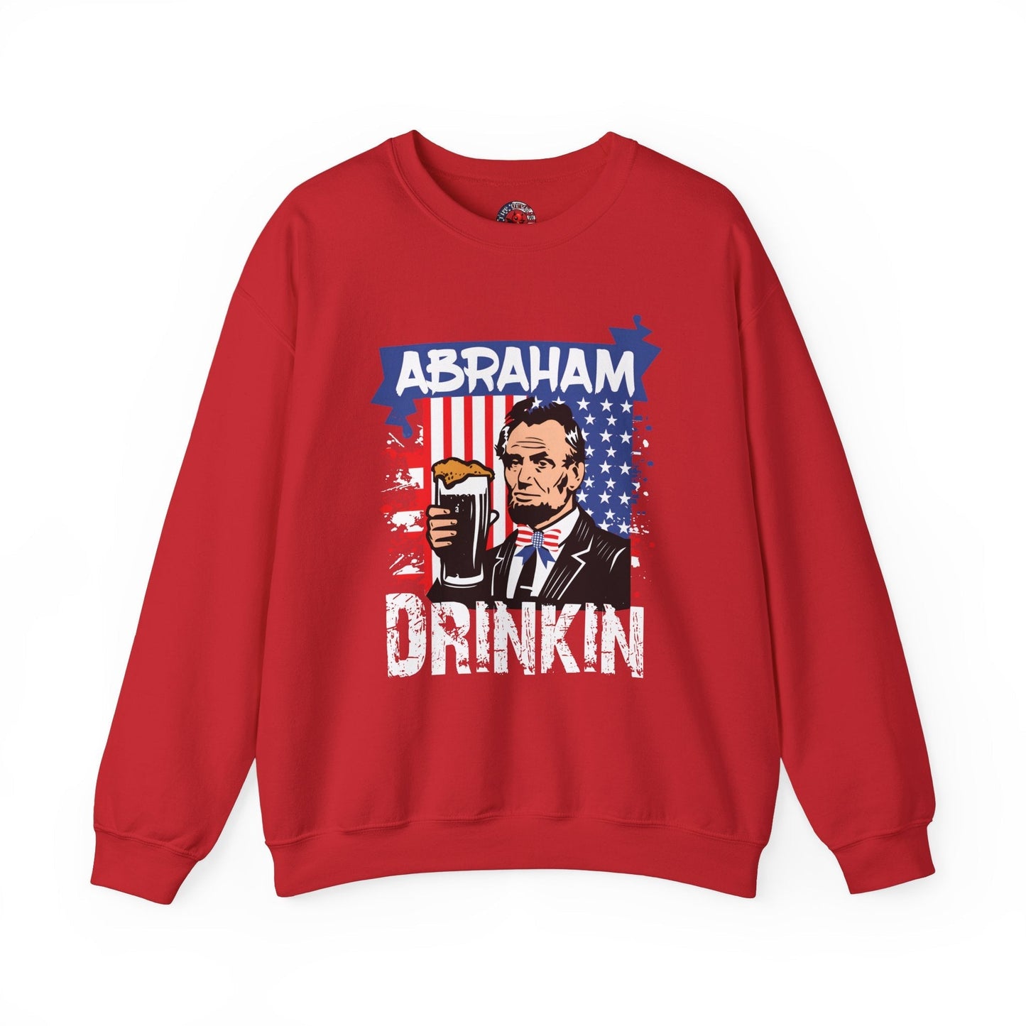 Abraham Drinking Crewneck Sweatshirt The Devil's Pickle