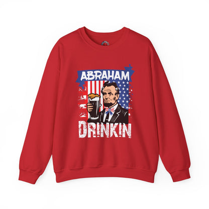 Abraham Drinking Crewneck Sweatshirt The Devil's Pickle