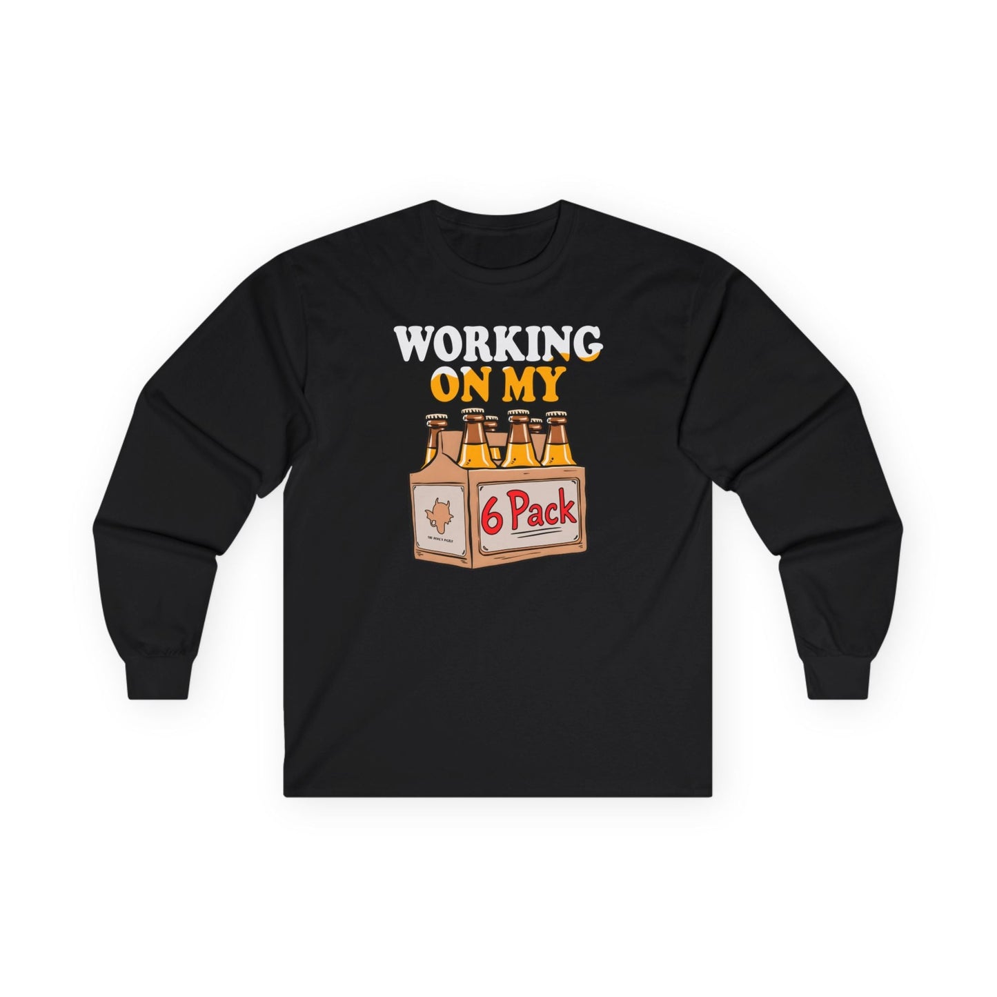 Working On My 6 Pack Long Sleeve Tee The Devil's Pickle
