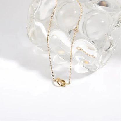 Solstice Knot Necklace Ivory Embers