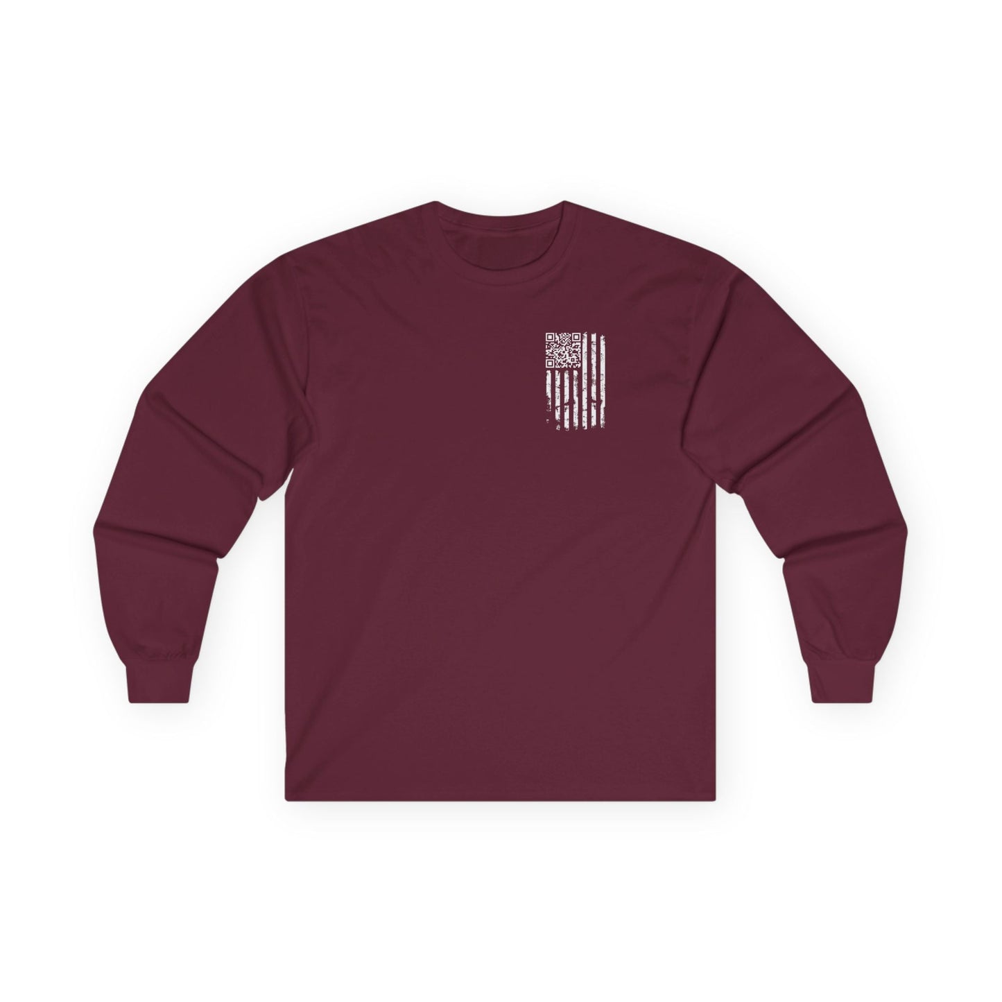 American Flag QR Code Long Sleeve Tee The Devil's Pickle