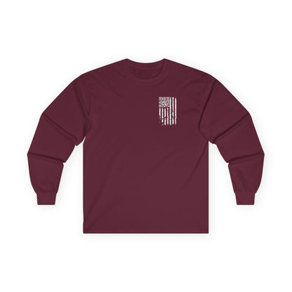 American Flag QR Code Long Sleeve Tee The Devil's Pickle