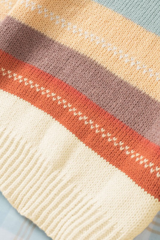 Stripe Colorblock Crewneck Drop Shoulder Sweater Shop Style & More | Fresh Looks, Everyday Deals & Free Shipping