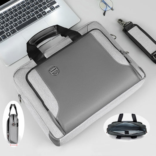 Laptop Bag Men's Handbag Briefcase Shockproof Pu Leather Pi-Mart