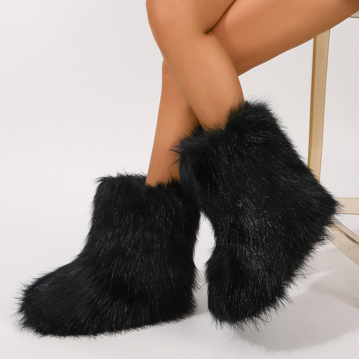 Stylish Personalized Winter Boots For Women - Adorable Spicy Girl Mid-Length Snow Boots, Cozy And Warm See size chart under “more details” The Fashion Celestial