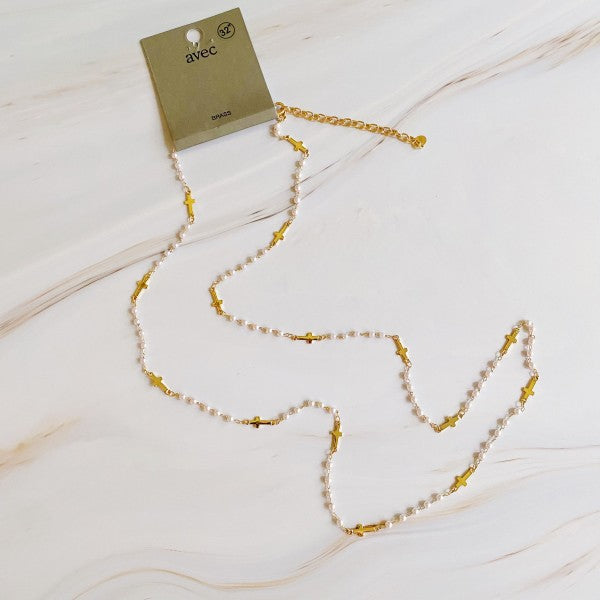 Pearls And Crosses Long Necklace Shop Style & More | Fresh Looks, Everyday Deals & Free Shipping