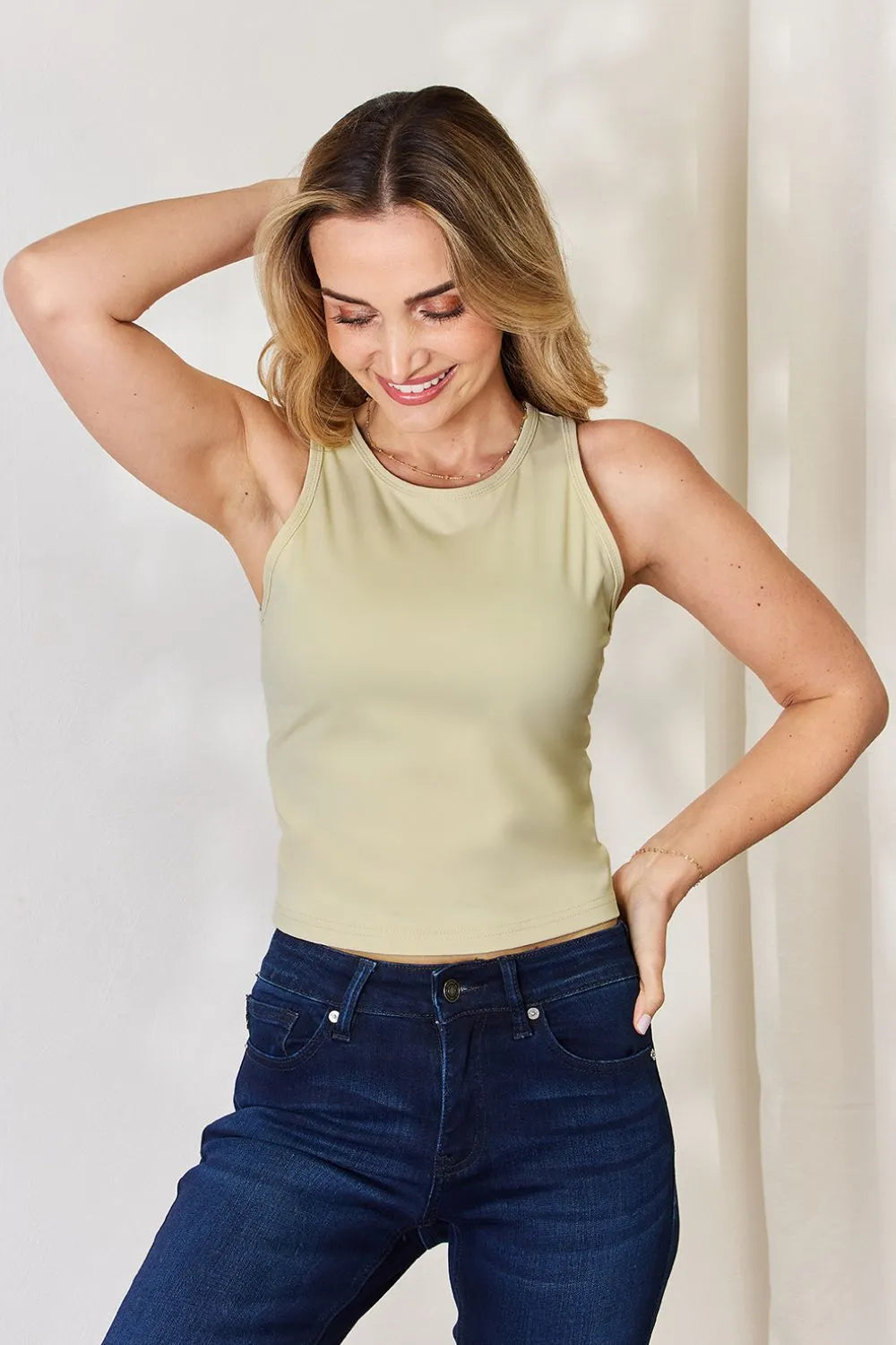 Basic Bae Full Size Round Neck Slim Tank New Era Fashion LLc