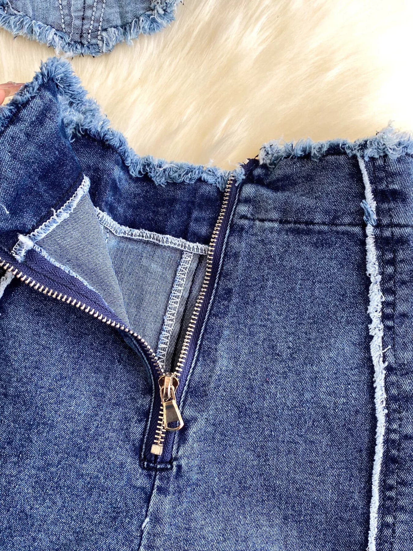Raw Hem Denim Cami and Flare Jeans Set New Era Fashion LLc