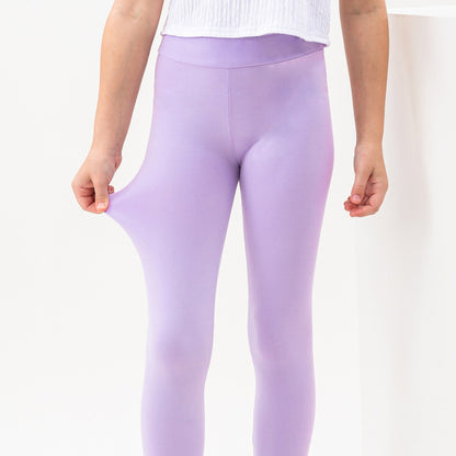 Girls' Super Soft High-Stretch Leggings - Solid Black Tight Pants with Elastic Waistband, All-Season Stretchy Leggings for Girls, Everyday & Formal Outfits - SOFTMILK NovaCart