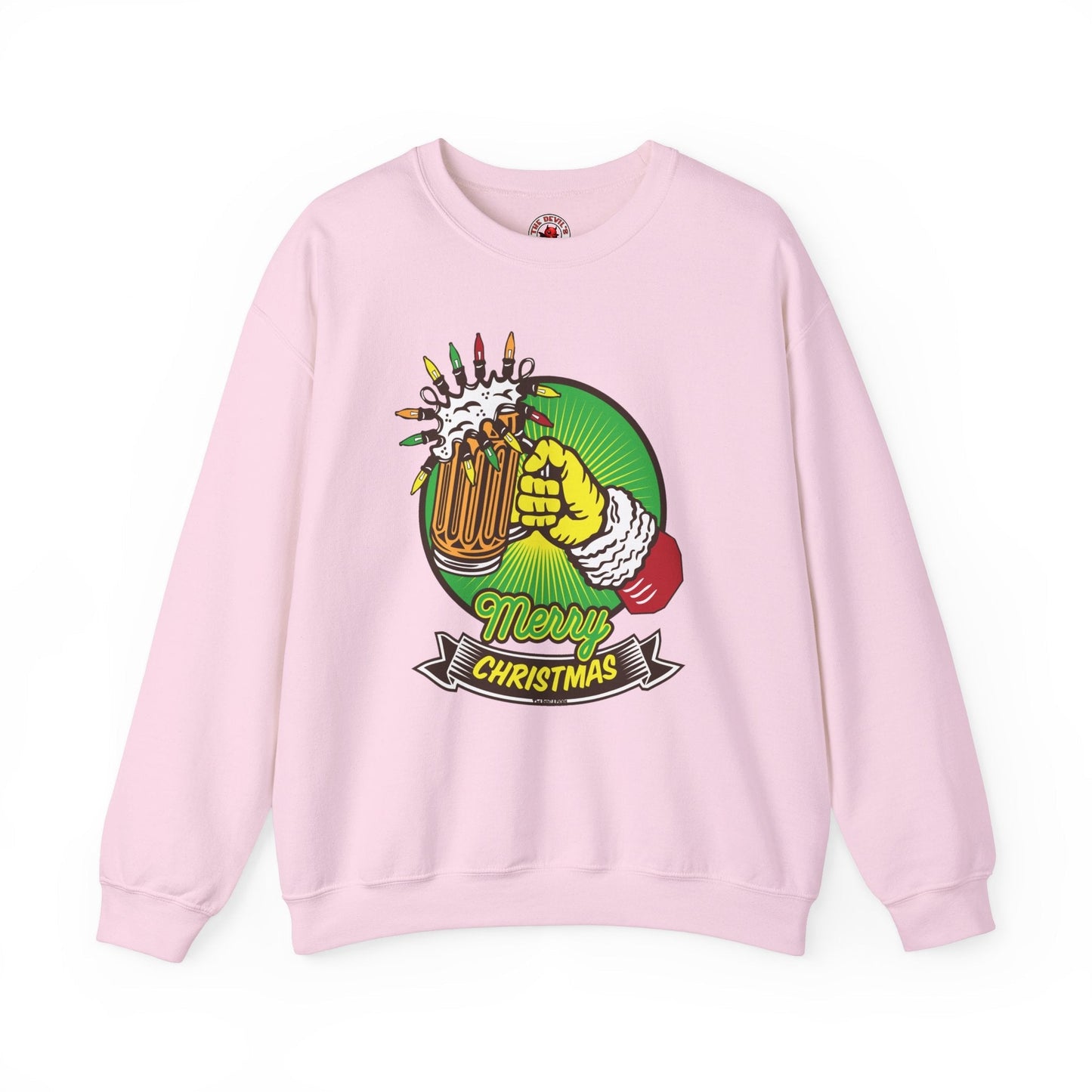 Merry Christmas Beer Crewneck Sweatshirt The Devil's Pickle