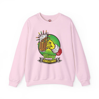 Merry Christmas Beer Crewneck Sweatshirt The Devil's Pickle