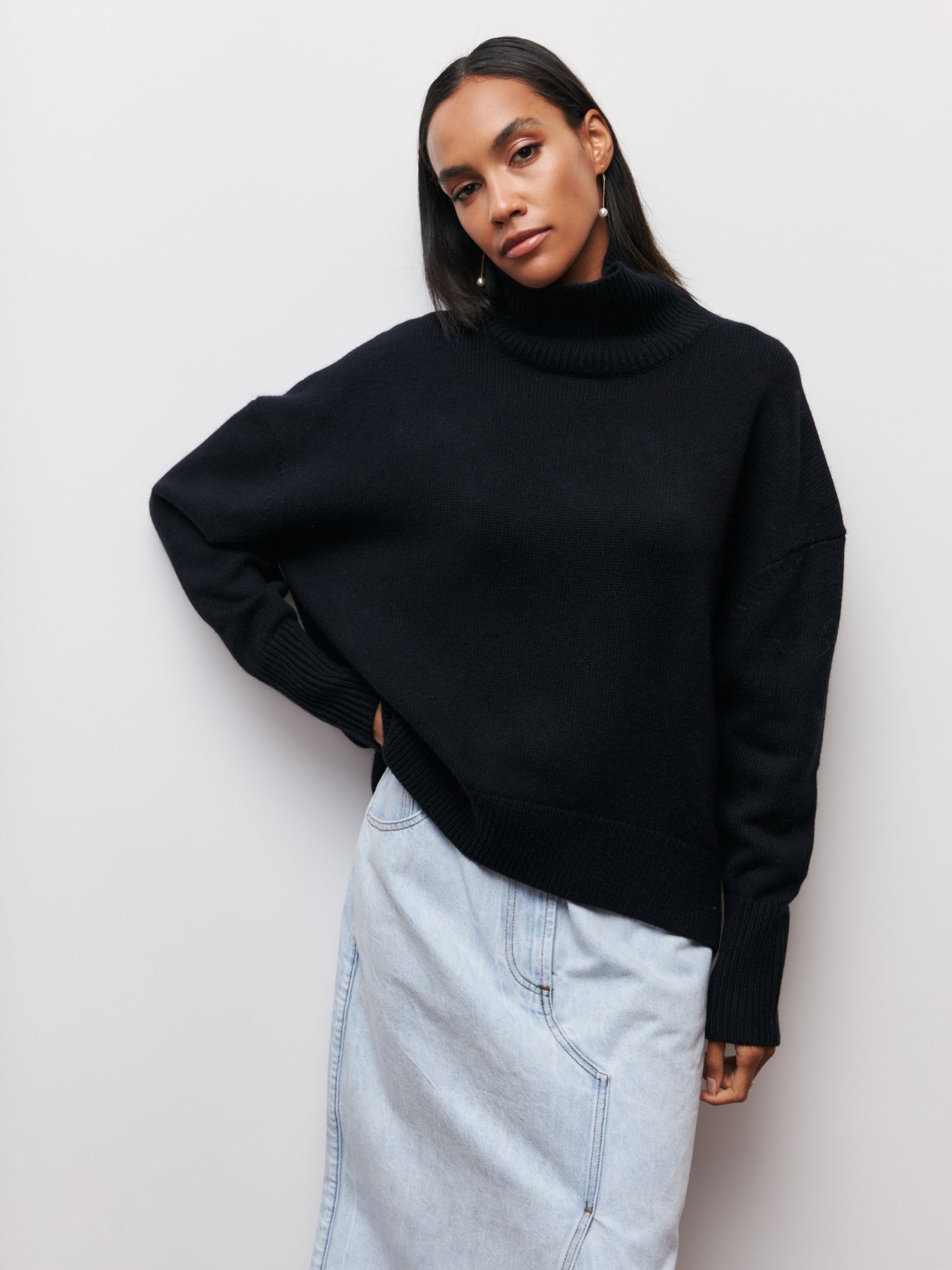 Winter Turtleneck Sweater Ins Solid Color Long Sleeve Pullover Top Women's Clothing Grayceful LLC