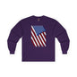Distressed American Flag Long Sleeve Tee The Devil's Pickle