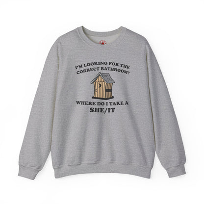 I'm Looking For The Correct Bathroom Crewneck Sweatshirt The Devil's Pickle