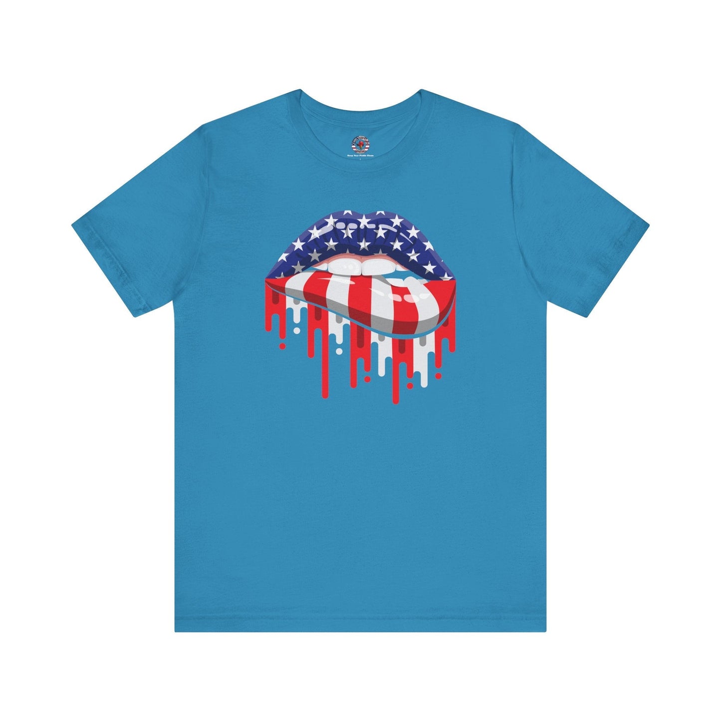 American Flag Lips T-Shirt The Devil's Pickle