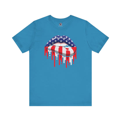 American Flag Lips T-Shirt The Devil's Pickle