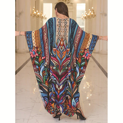 Fashion Personalized Cotton Printed Beach Dress Women Grayceful LLC