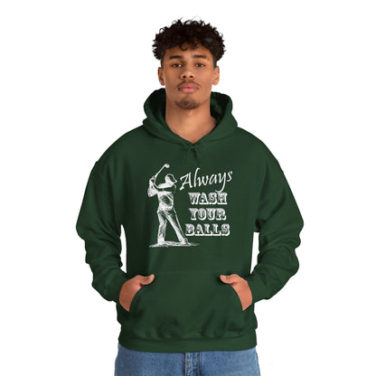 Always Wash Your Balls Golf Hooded Sweatshirt The Devil's Pickle