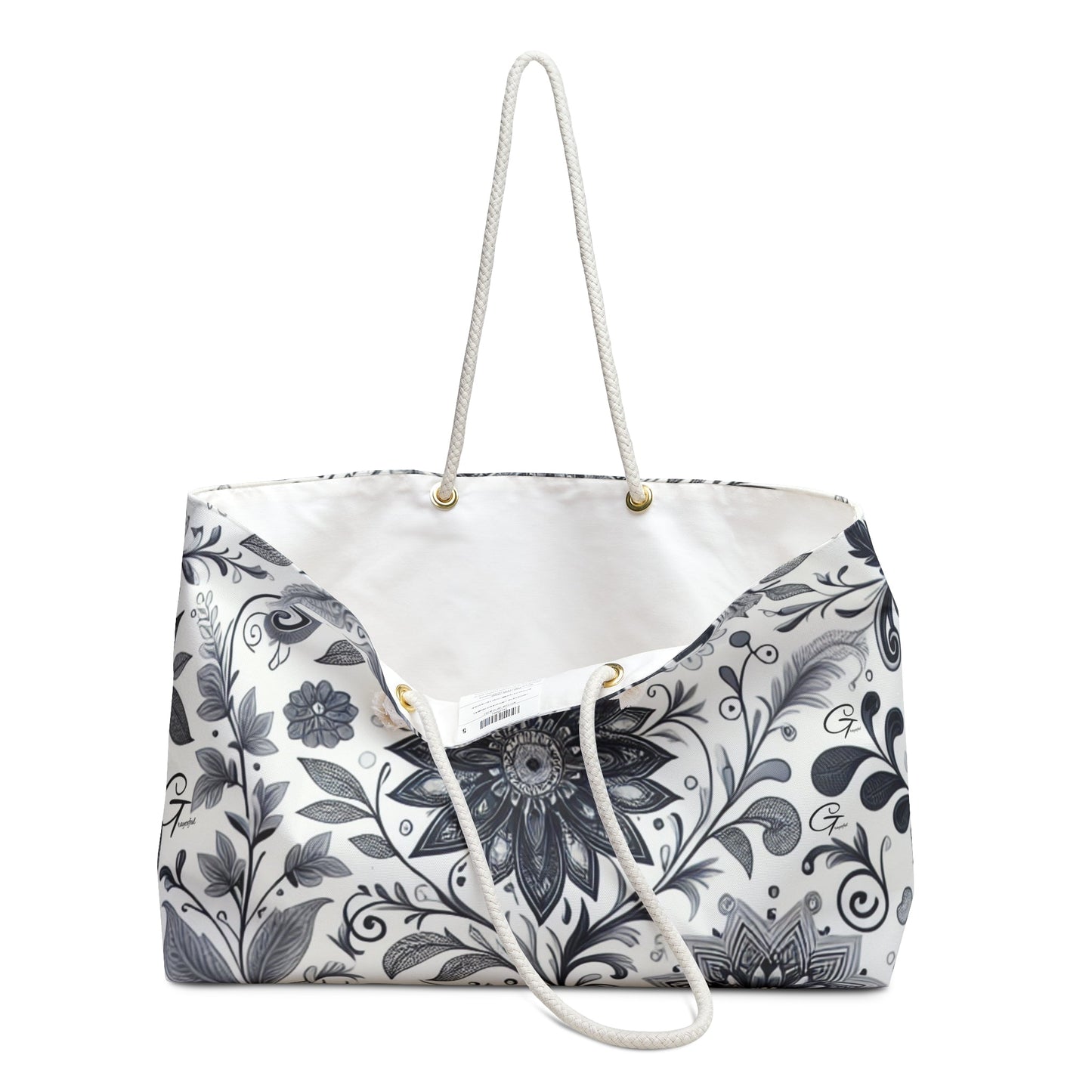 Floral Print Weekender Bag, Stylish Tote for Travel, Beach, Gym, Overnight Stay, Perfect Gift for Her Grayceful LLC
