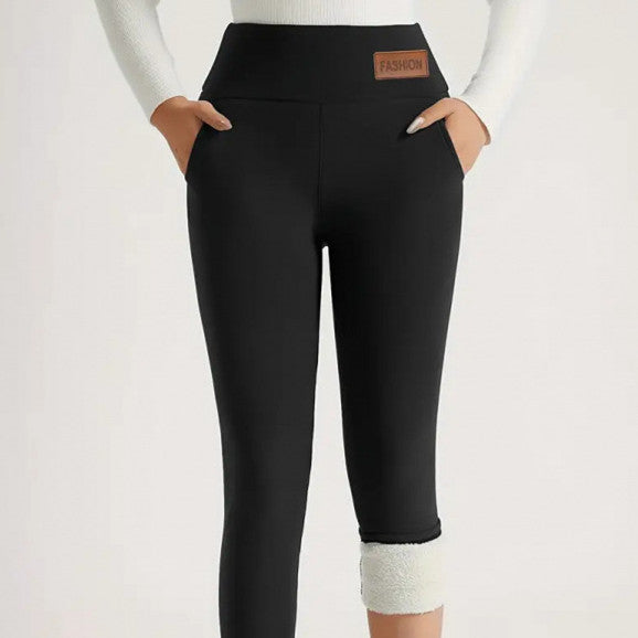 Women’s High-Waist Fleece-Lined Warm Leggings FitiqueFit