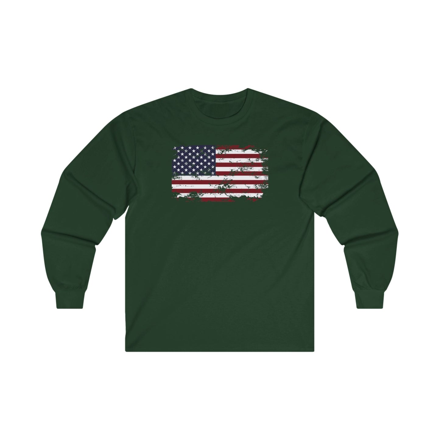 Vintage Style American Flag Long Sleeve Tee The Devil's Pickle