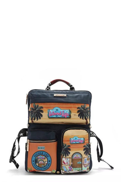 Nicole Lee USA Multi-Pocket Travel Backpack West2East Surf