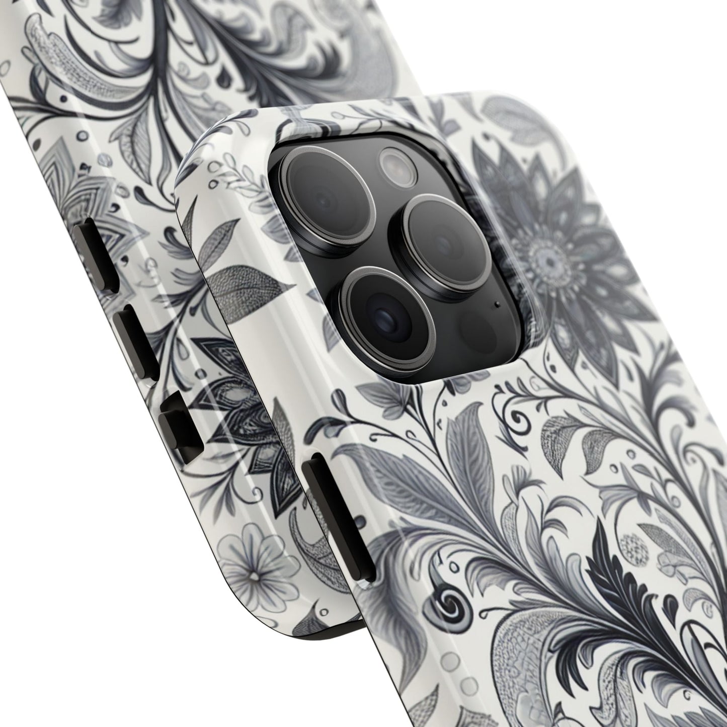 Floral Tough Phone Cases, Durable Phone Cover, Stylish Floral Design, Gift for Her, Trendy Tech Accessories, Birthday Present Grayceful LLC