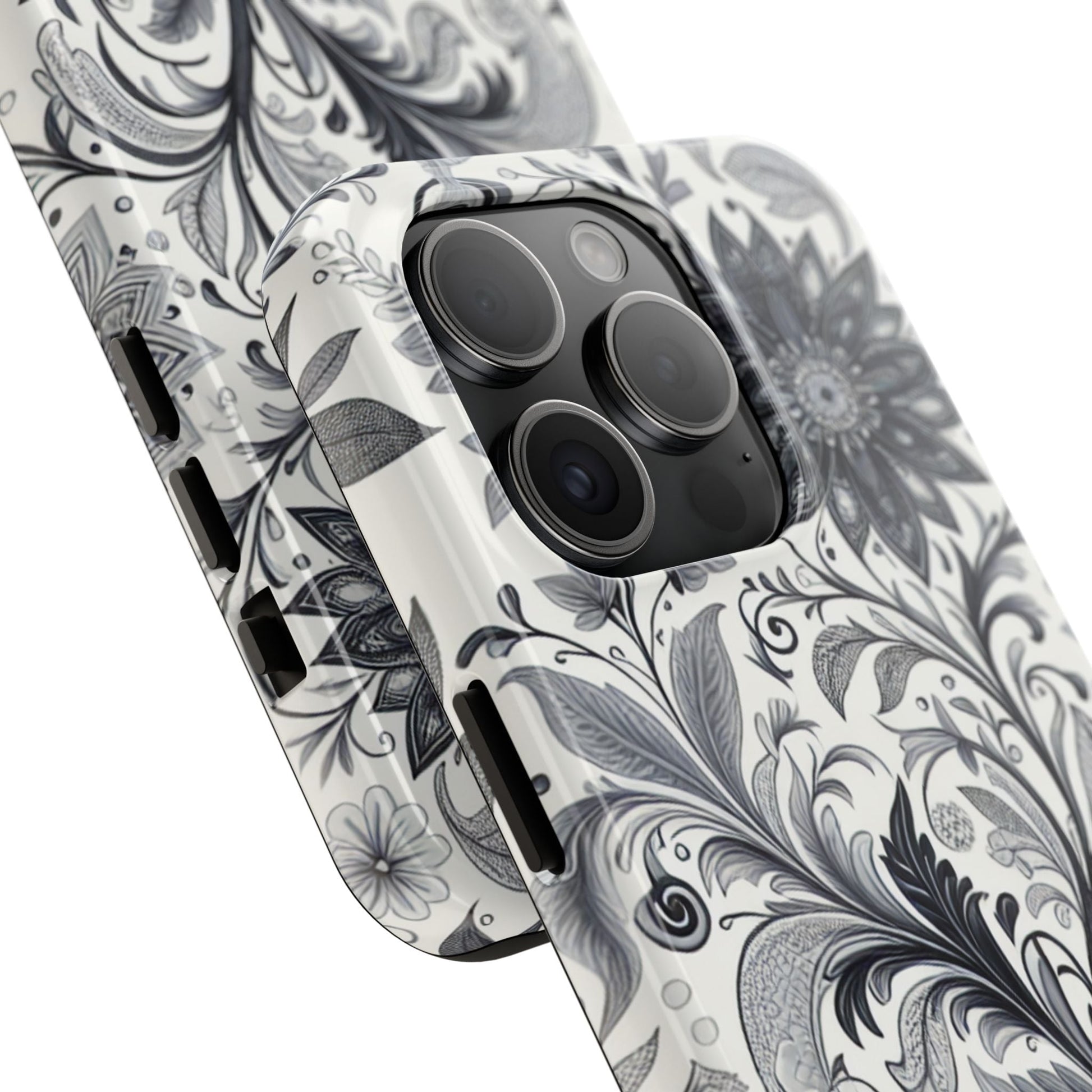 Floral Tough Phone Cases, Durable Phone Cover, Stylish Floral Design, Gift for Her, Trendy Tech Accessories, Birthday Present Grayceful LLC