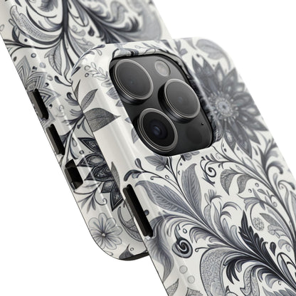 Floral Tough Phone Cases, Durable Phone Cover, Stylish Floral Design, Gift for Her, Trendy Tech Accessories, Birthday Present Grayceful LLC