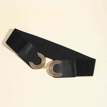 YourBrand Double C Buckle Elastic Belt – Stylish and Versatile Design See size chart under “more details” The Fashion Celestial