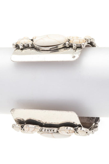 Turquoise Stone Statement Cuff Bangle Shop Style & More | Fresh Looks, Everyday Deals & Free Shipping