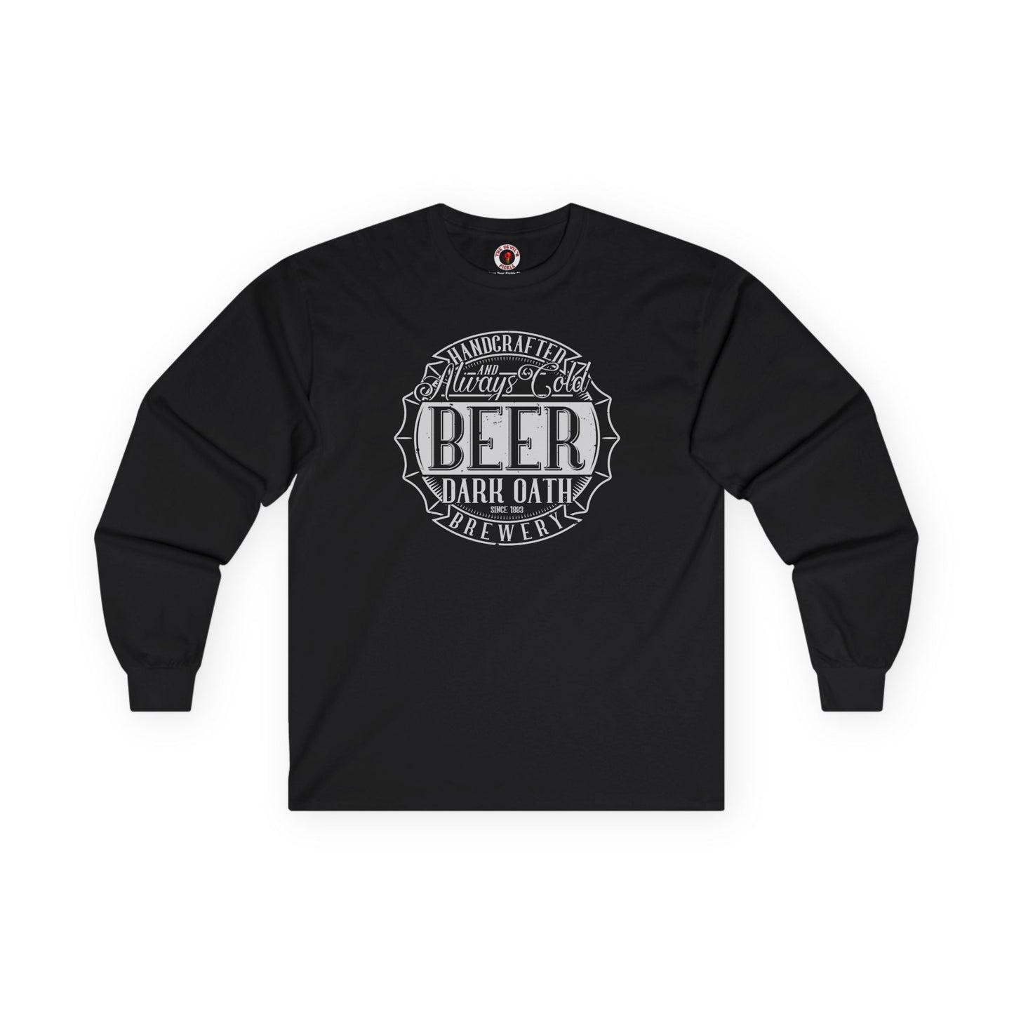 Handcrafted and Always Cold Beer Long Sleeve Tee The Devil's Pickle