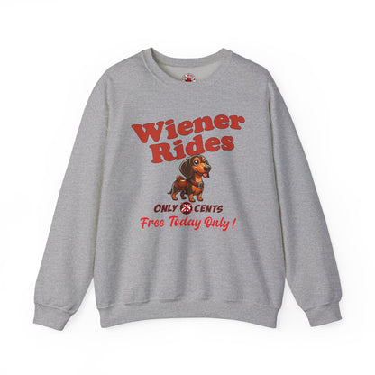 Free Wiener Rides Crewneck Sweatshirt The Devil's Pickle