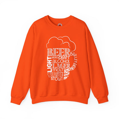 Beer Mug Of Words Crewneck Sweatshirt The Devil's Pickle