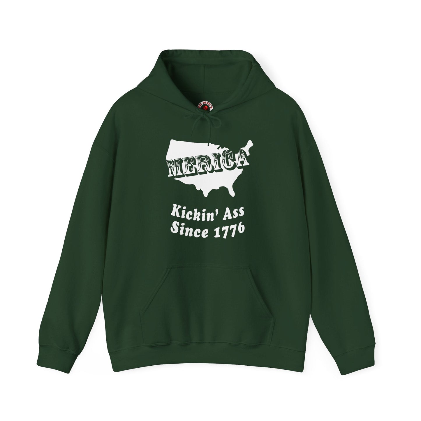 MERICA Kickin' Ass Since 1776 Hooded Sweatshirt The Devil's Pickle