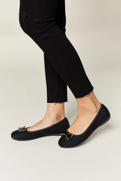 Forever Link Metal Buckle Flat Loafers New Era Fashion LLc