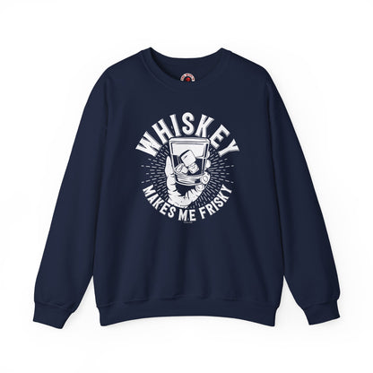Whiskey Makes Me Frisky Crewneck Sweatshirt The Devil's Pickle