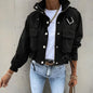 Women’s stand collar drawstring hem jacket FitiqueFit