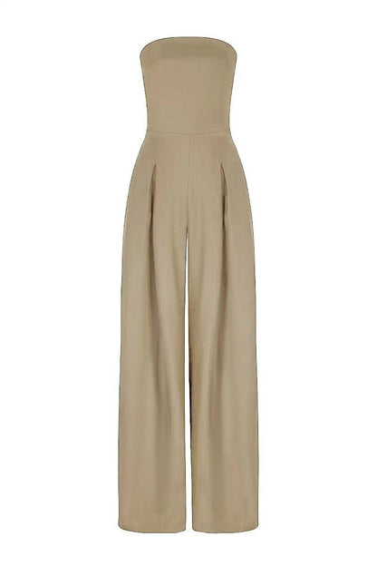 Loose Tube-top Jumpsuit Ins Fashion Backless Wide Leg Long Pants Overalls Women's Clothing Grayceful LLC