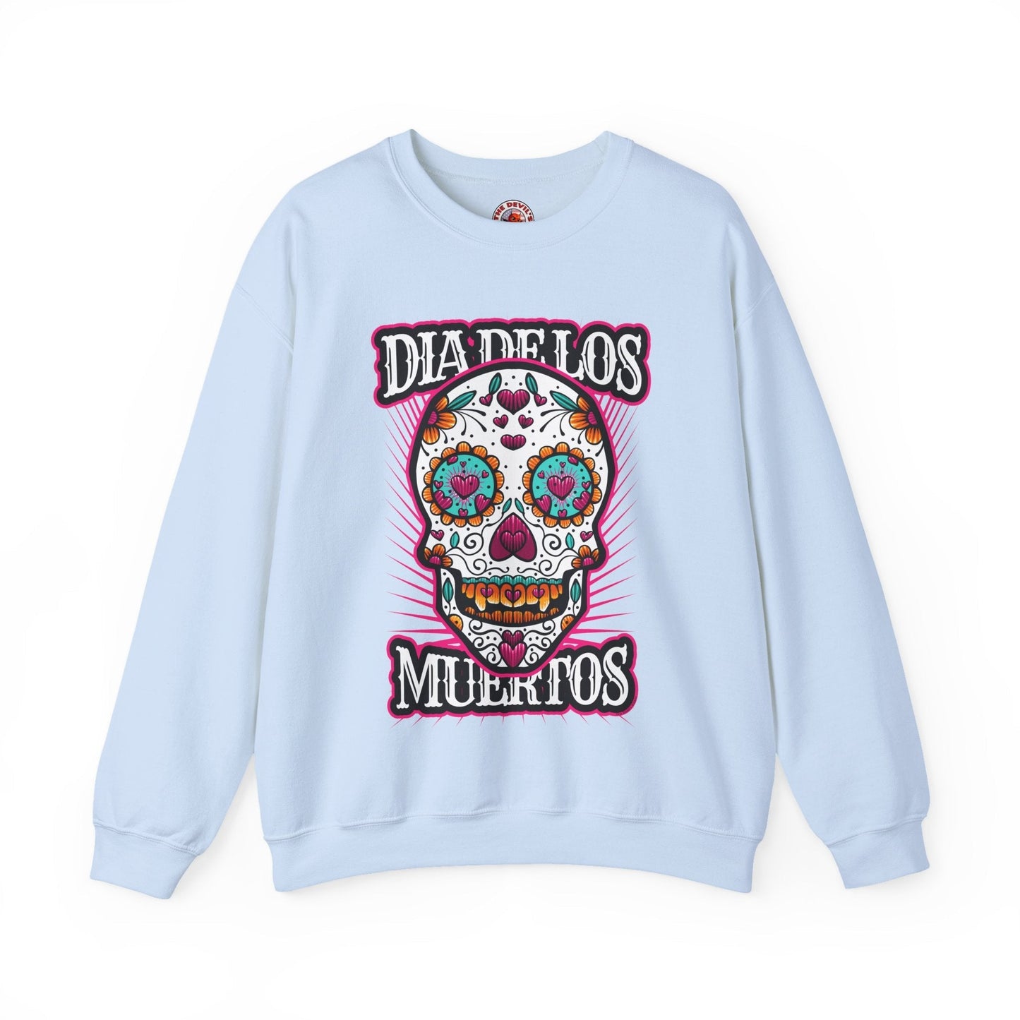 Dia De Los Muertos Skull Crewneck Sweatshirt The Devil's Pickle