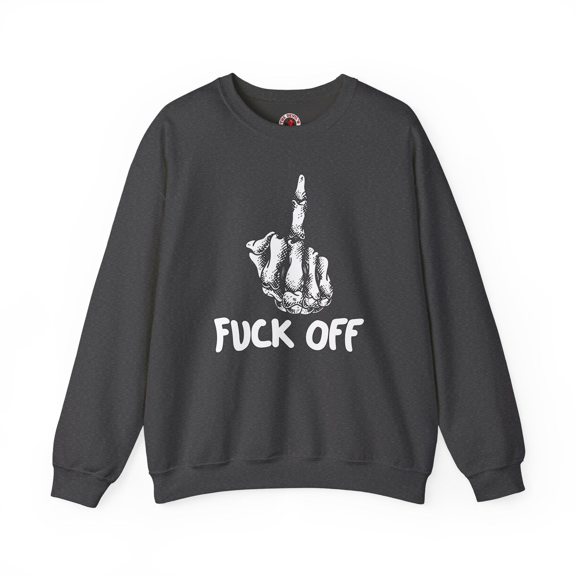 Fuck Off Finger Crewneck Sweatshirt The Devil's Pickle