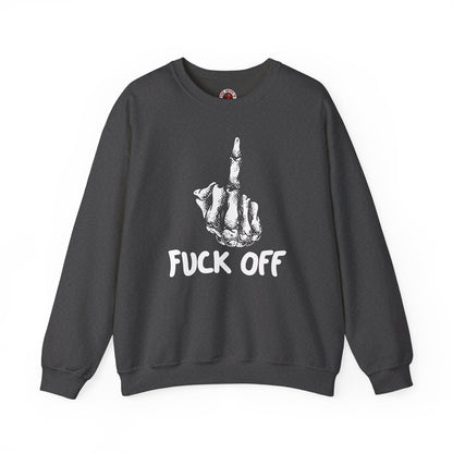 Fuck Off Finger Crewneck Sweatshirt The Devil's Pickle