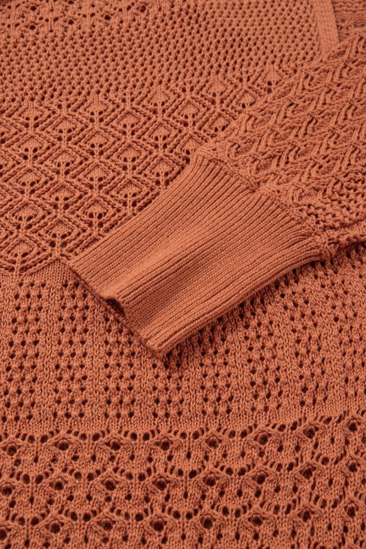 Plus Size Solid Pointelle Knit Open Front Cardigan Shop Style & More | Fresh Looks, Everyday Deals & Free Shipping
