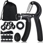 Hand Grip Strengthener,Grip Strength Trainer,22-132 Lbs Adjustable Resistance Forearm Exerciser Workout for Rehabilitation Athletes Climbers Musicians