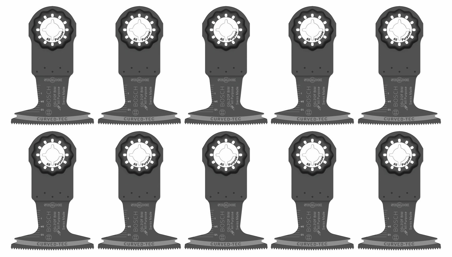 BOSCH OSL212F-10 2-1/2 In. Starlock® Oscillating Multi Tool Bi-Metal Plunge Cut Blade 10 pk. VM Hardware