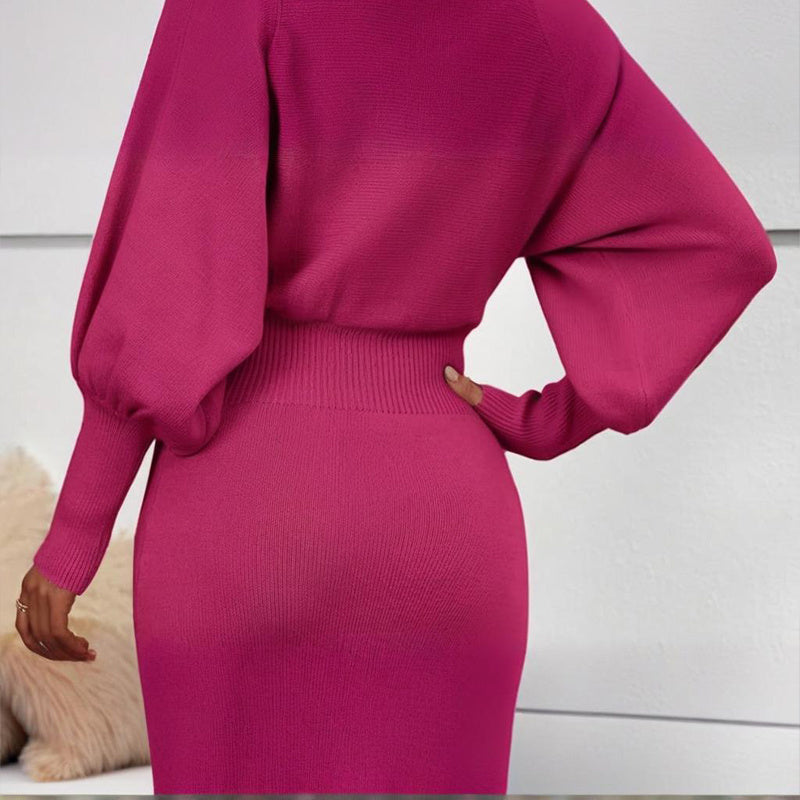 Women’s Lantern Sleeve Bodycon Dress FitiqueFit