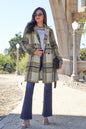 Double Take Full Size Plaid Button Up Lapel Collar Coat West2East Surf