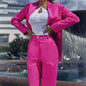 Women's Fashion Temperament Striped Lapel Two-piece Set See size chart under “more details” The Fashion Celestial