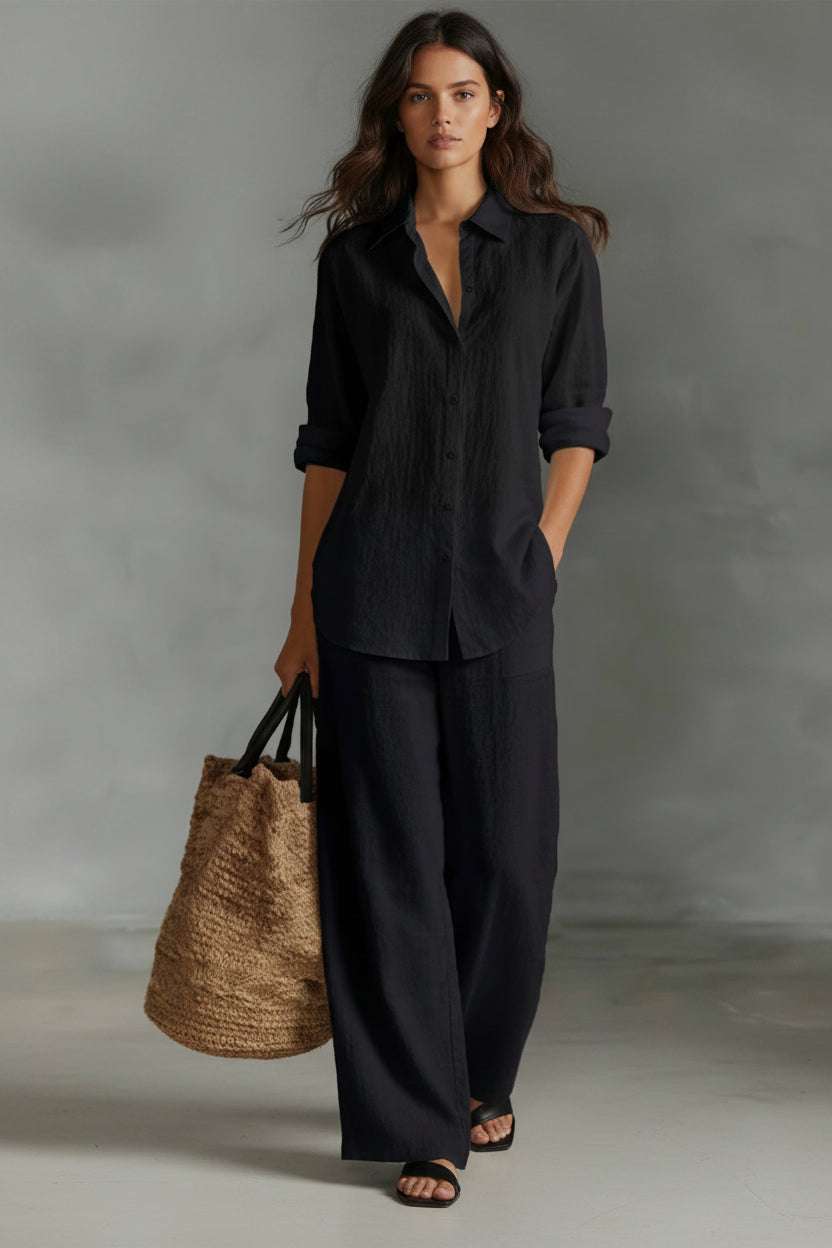 Women's Polyester Two-Piece Suit Set – Blazer & Pants Co-Ord FitiqueFit
